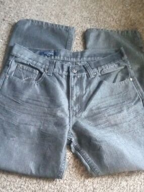 Relaxed Fit Men's Washed Black Jeans